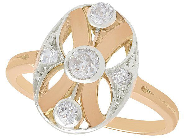 1930s Diamond Ring in Rose Gold