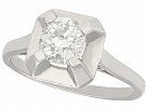 0.80 ct Diamond and Platinum Solitaire Ring - Antique and Vintage 