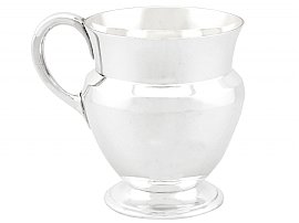 Sterling Silver Christening Mug - Art Deco Style - Antique George VI (1937); A7253