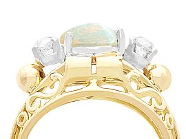 Antique Opal and Diamond Ring in Gold