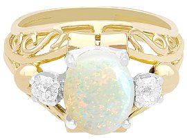 Antique Opal and Diamond Ring in Gold UK