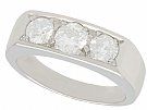 1.16 ct Diamond and 18 ct White Gold Trilogy Ring - Antique Circa 1930