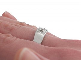 1930s diamond ring on finger