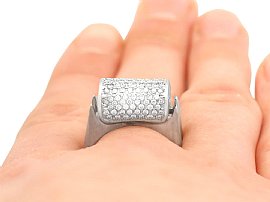 Unusual Diamond Ring Wearing
