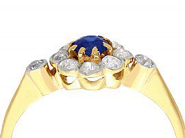 sapphire dress ring in yellow gold