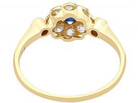 sapphire dress ring in 18k yellow gold