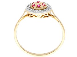 18ct yellow gold ruby ring with diamonds 
