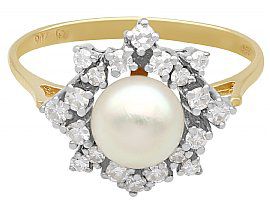 pearl and diamond ring for sale