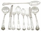 Sterling Silver Canteen of Cutlery for Six Persons - Antique Edwardian