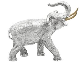 Spanish Silver Table Ornament of an Elephant - Vintage Circa 1970