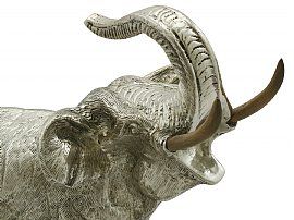 Spanish Silver Table Ornament of an Elephant - Vintage Circa 1970
