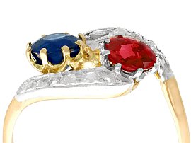 antique spiniel and sapphire ring
