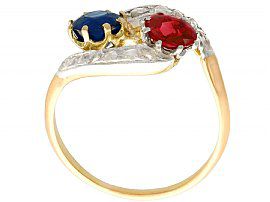 diamond spinel and sapphire ring 