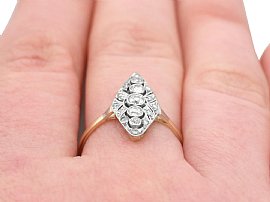 Antique Marquise Diamond Ring On hand