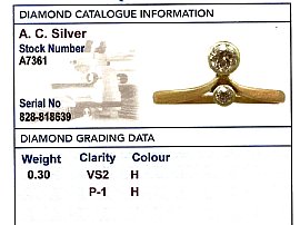 Antique 2 Stone Diamond Ring Grading 