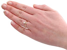 Wearing Antique 2 Stone Diamond Ring