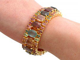 gold tourmaline bracelet
