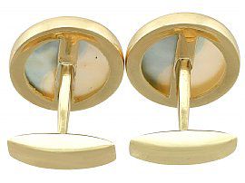 Yin Yang Cufflinks in Gold | Vintage Jewellery for Sale | AC Silver