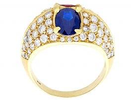 sapphire and ruby dress ring