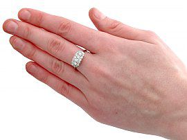 Pave Set Diamond Ring wearing full view