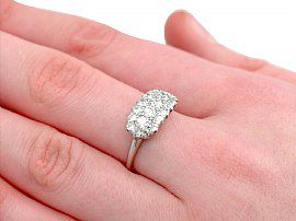 Pave Set Diamond Ring wearing 3/4 view