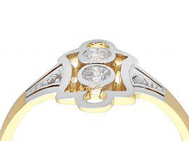 gold European diamond ring