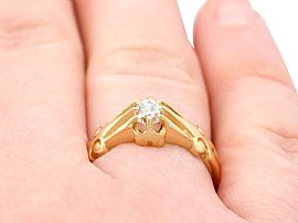 Gold Engagement Ring Wearing