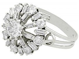 Diamond Cocktail Ring Side view
