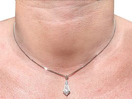 Diamond Drop Pendant Wearing