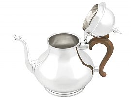 Vintage Silver Teapot Open
