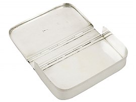 Sterling Silver Sandwich Box with Leather Case by Walker & Hall - Antique Victorian