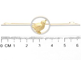 gold chick brooch size