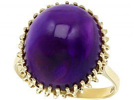 16.13 ct Amethyst and 14 ct Yellow Gold Dress Ring - Vintage Circa 1950