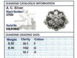 18ct white gold diamond ring grading