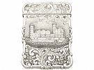 Sterling Silver Castle Top Card Case - Antique Victorian (1858)