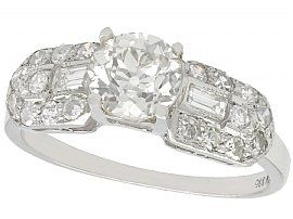 1.20 ct Diamond and Platinum Dress Ring - Vintage Circa 1940