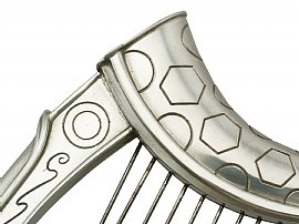 Sterling Silver Harp Trophy by Edward Barnard & Sons Ltd - Vintage 1970