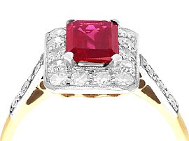 Antique Synthetic Ruby Ring UK