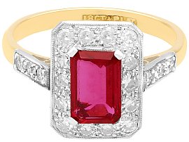 Antique Synthetic Ruby Ring