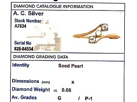 seed pearl and diamond ring grading 