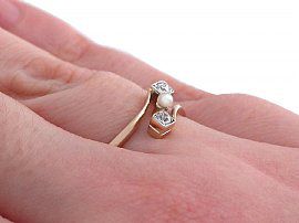 seed pearl and diamond ring