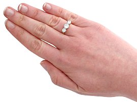 diamond trilogy ring wearing