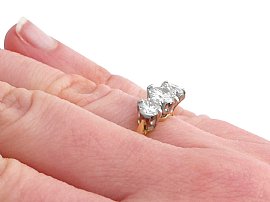 wearing diamond trilogy ring