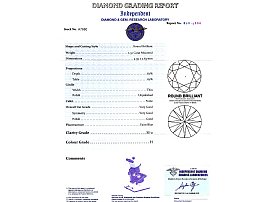 diamond trilogy ring certificate