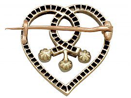Antique Diamond Heart Brooch