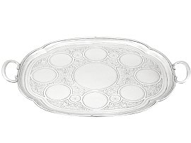 Russian Silver Drinks Tray - Antique 1871