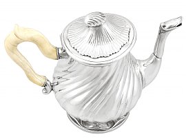 Belgium Silver Teapot - Antique Circa 1880