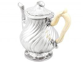 Belgium Silver Teapot - Antique Circa 1880