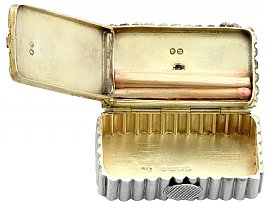 Sterling Silver and Enamel Vesta Box - Antique Victorian (1886)