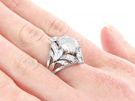 Platinum and Diamond Cocktail Ring